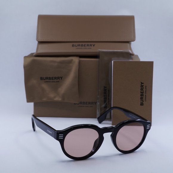 Final Price! Burberry BE4404F 300184 Black/Dark Pink Sunglasses - Picture 1 of 12